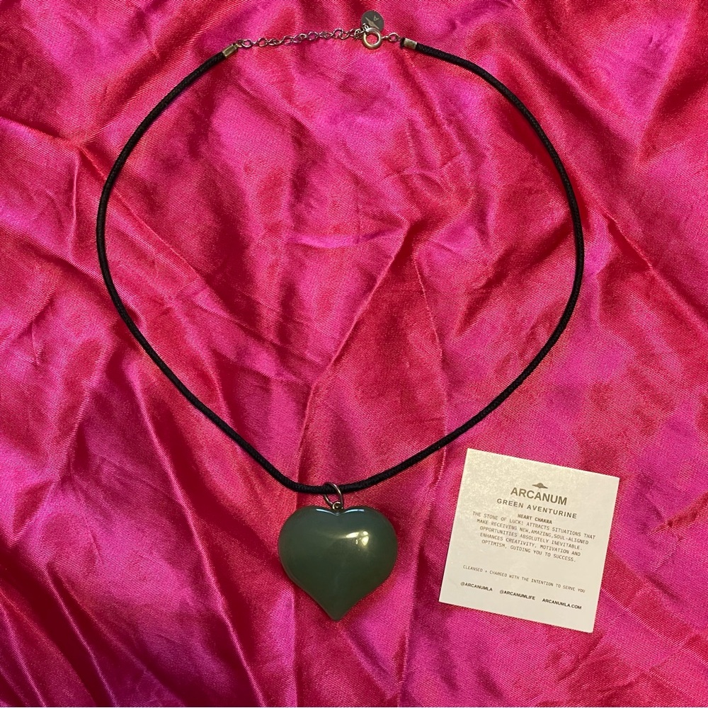 Arcanum Green Aventurine Heart Pendant